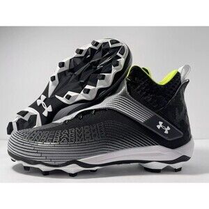 Under Armour MC Highlight Clone Men's Football Cleats - Black/White/Volt Size 12